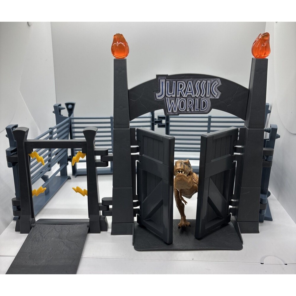Tyrannosaurus Rex Lockdown Playset JURASSIC WORLD 2015 Hasbro  - Almost Complete